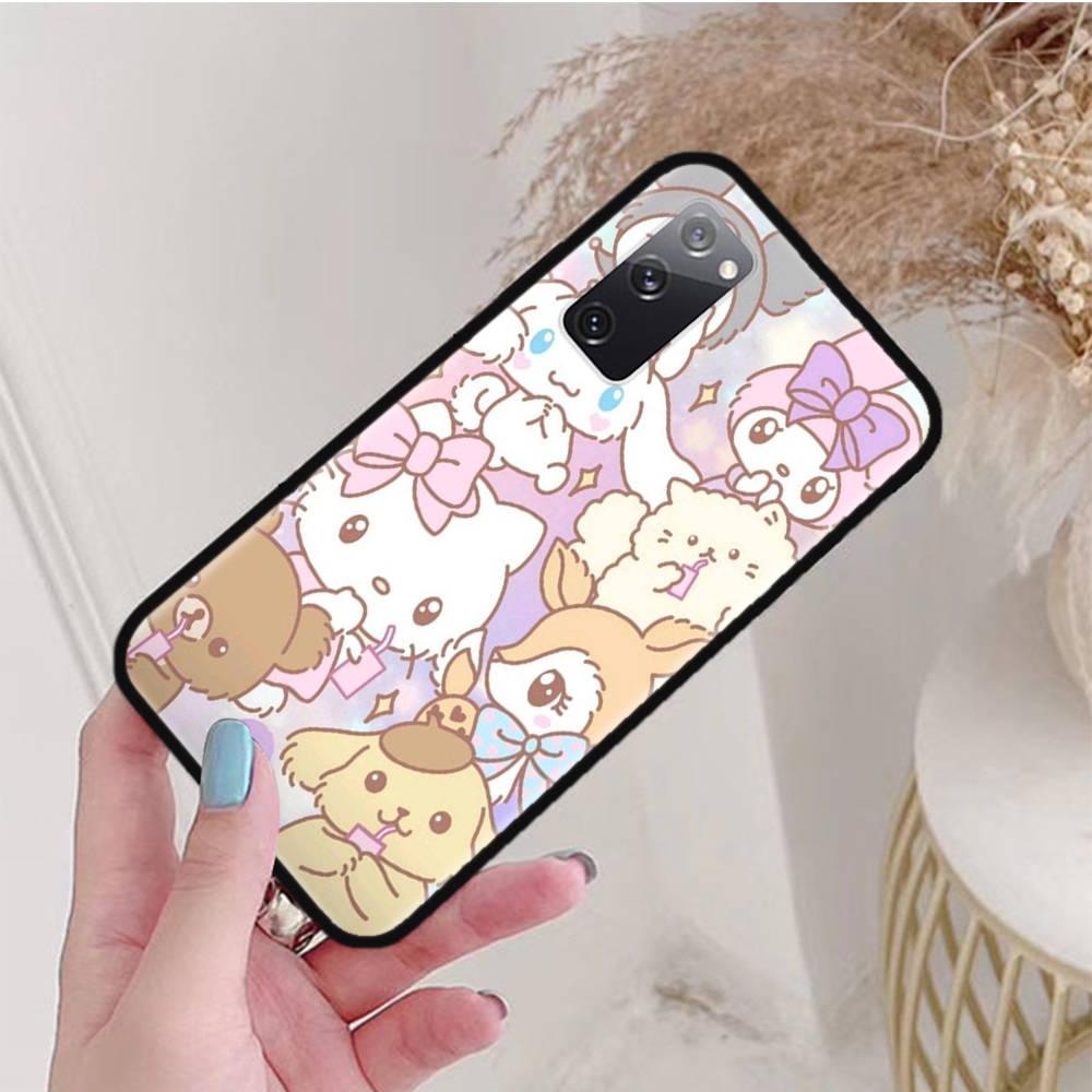 Черный чехол для Xiaomi Poco X6 X4 M5 M6 F5 F6 C65 C55 C50 C51 C40 Pro Redmi 14C A3X 13C 12C 11T 10A 9C Note 7 6 8A Plus L-14 Sanrio Mix