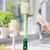 Cleaning Brush with Hanging Hole Design 5 In 1 Multi-Function Cup Brush Folding Household Sponge Cleaning Scrubber