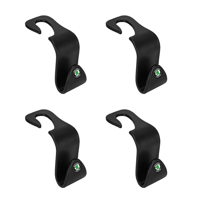 2/4Pcs Car Seat Hook Multifunctional Storage Hanger Car Styling for Skoda Octavia Enyaq Rapid Karoq Derivati Fabia Kodiaq Kamiq Superb Yeti