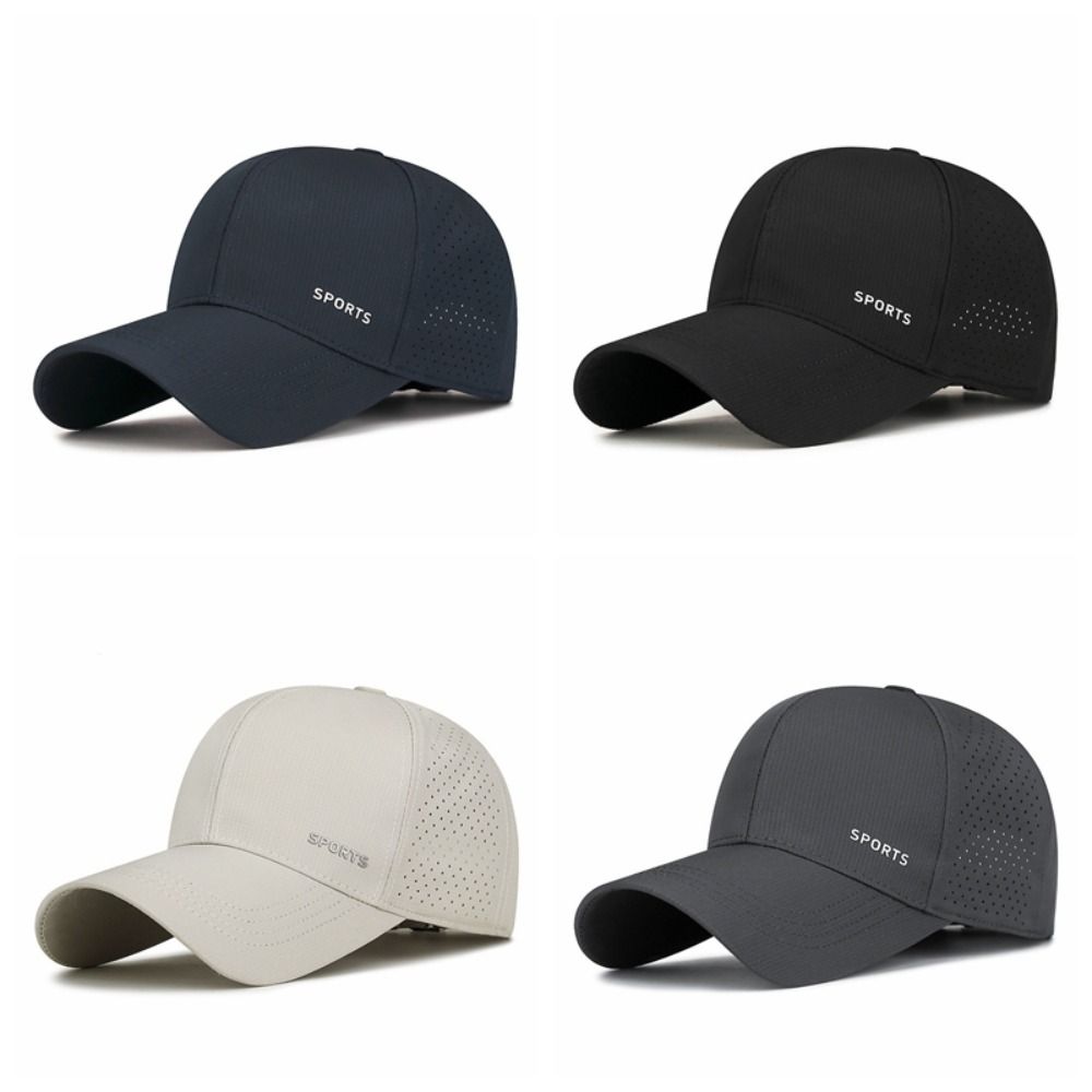 Polyester Mesh Baseball Hats Washable Quick Drying Baseball Caps Outdoor Sport