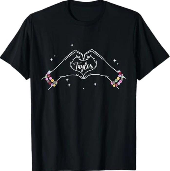 Heart Hands Taylor First Name Girl Vintage 70's 80's T-Shirt