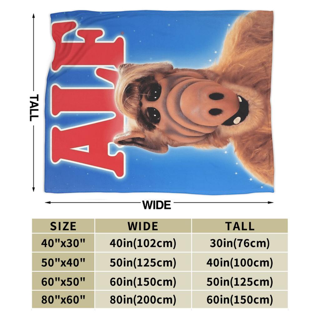 Теплое Мягкое Одеяло Путешествия Офис Alf 90-е ТВ Сериал Постельное Белье Пледы Фланелевое Покрывало Для Гостиной С Принтом Чехол На Диван-кровать