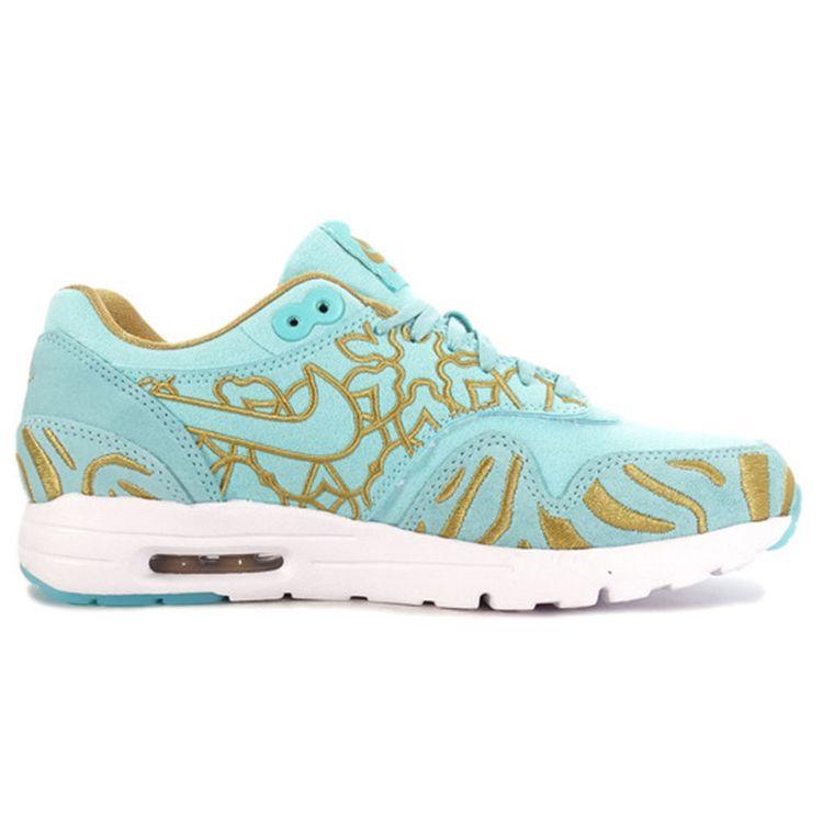 Nike Женские кроссовки Air Max 1 Ultra LOTC Paris Зеленый остров-Зеленый Плоское золото 747105-300