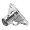 Flag Pole Holder 90 Degree 1 Inch 316 Stainless Steel Stanchion Post Socket Triangle Base with Buttress for Ships Yachts