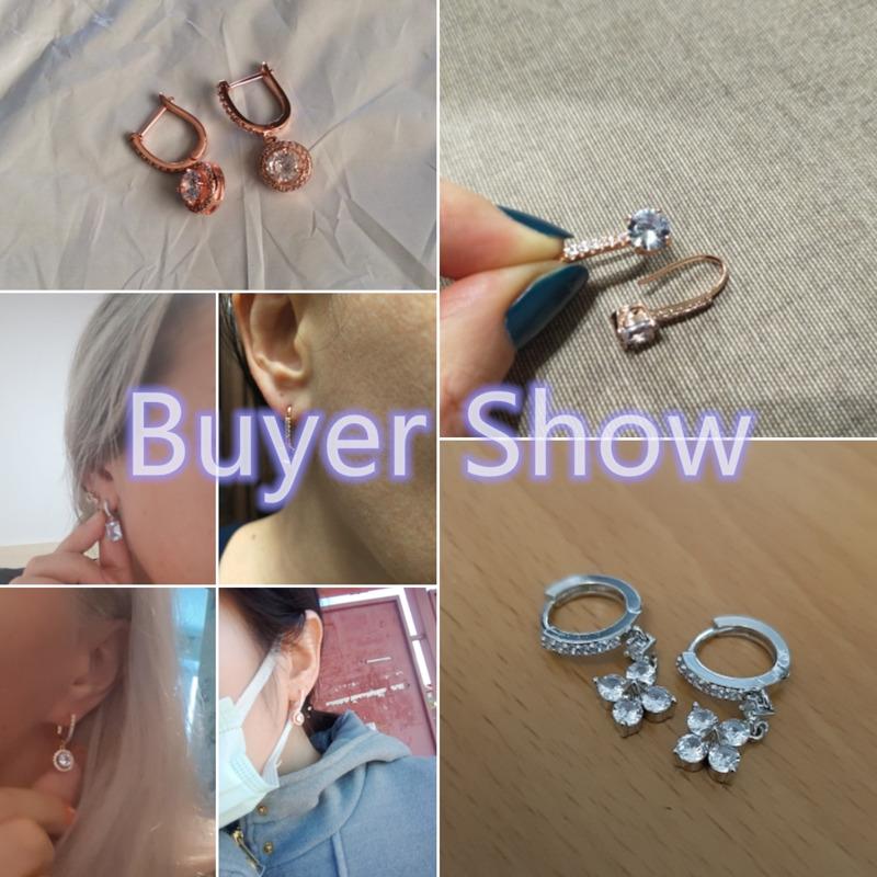 BELLA BOX Универсальные круглые висячие серьги классического дизайна для женщин, эффектные серьги с ослепительным кристаллом CZ для помолвки, свадебные украшения