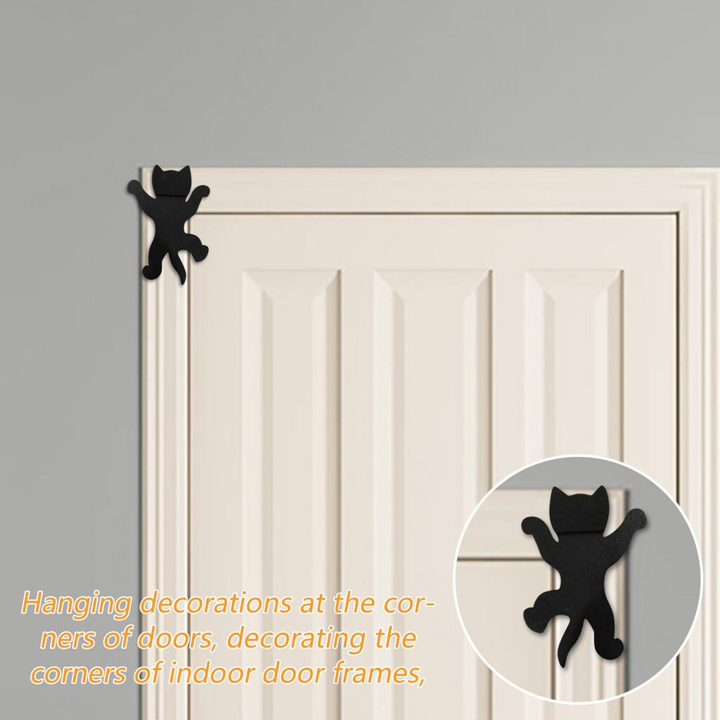 Деревянная рамка для кошки Настенный подвес Милая декоративная фигурка кошки для домашнего интерьера