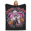 Ужасающий Хэллоуин Искусство Клоун Тыква Одеяла Фланелевые Весенне-осенние Многофункциональные Пледы для Кровати Спальни Покрывало
