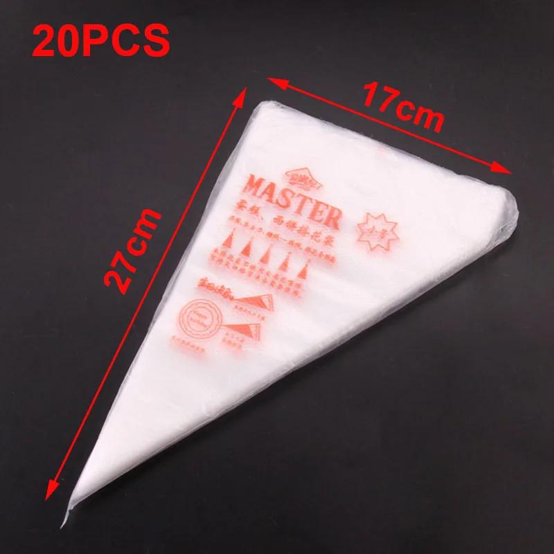 20/50/100pcs Disposable Pastry Bags Cake Whipped Cream Piping Bag for Cake Design Decorating Tools Kitchen Baking Accessories