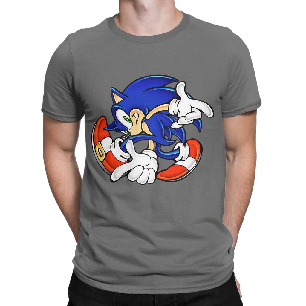 sSonic The Hedgehog The Hedgehog sSonic Graphic 100 Cotton TShirt sSonic the Hedgehog Tops Tees For Unisex