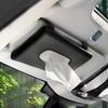 Car Tissue Box PU Leather Car Sun Visor Paper Holder, Creative Armrest Storage Bag, Suitable for Various Vehicle Models