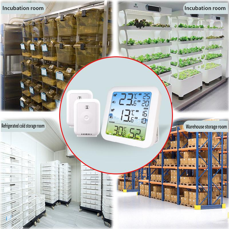 Цифровой термометр для холодильника Беспроводной Внутренний/Наружный Монитор температуры и влажности морозильной камеры и холодильника Предупреждение о превышении/понижении предела 2 датчика Подсветка