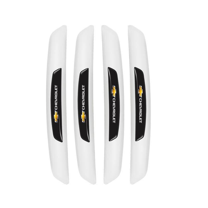 AABHF1 4Pcs Rubber Anti-Collision Strip Car Door Rearview Mirror Protector Stickers For Chevrolet Z71 Aveo Impala Lacetti Malibu Sail