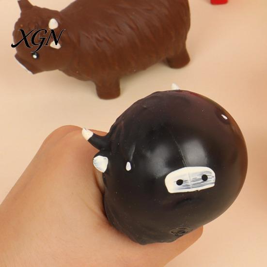Relaxation Hand Toy Highland Cow Squeeze Anxiety Relief Cattle Sensory Soft Stretchy Animal Pinch Home Office Tool Stress