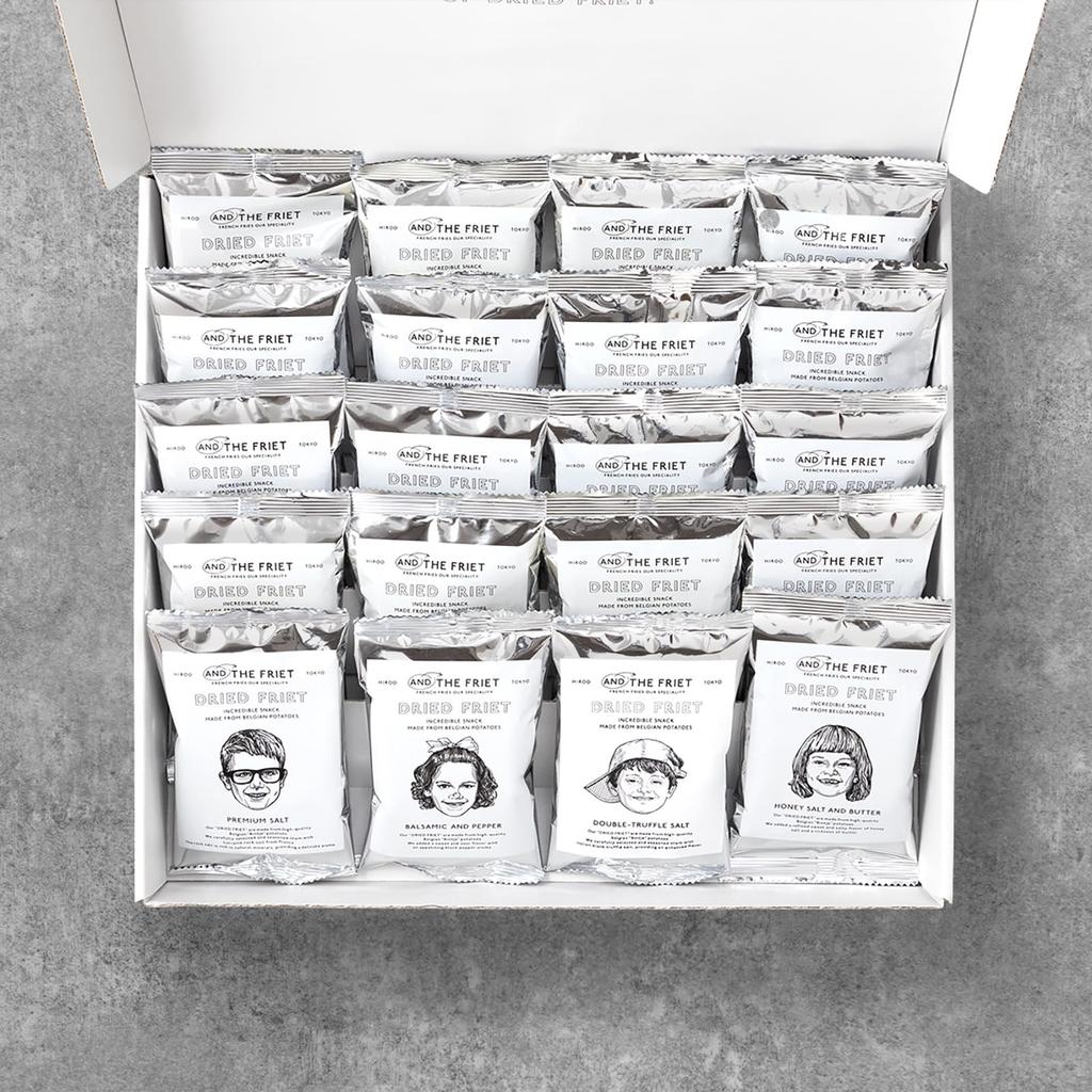 DRIED FRIET Mini 20 Pieces the Frit Dried Gift Box Tokyo Souvenir Potato Chips Western Confectionery Present 20 GIFT BOX MINI Official [And - Frit]