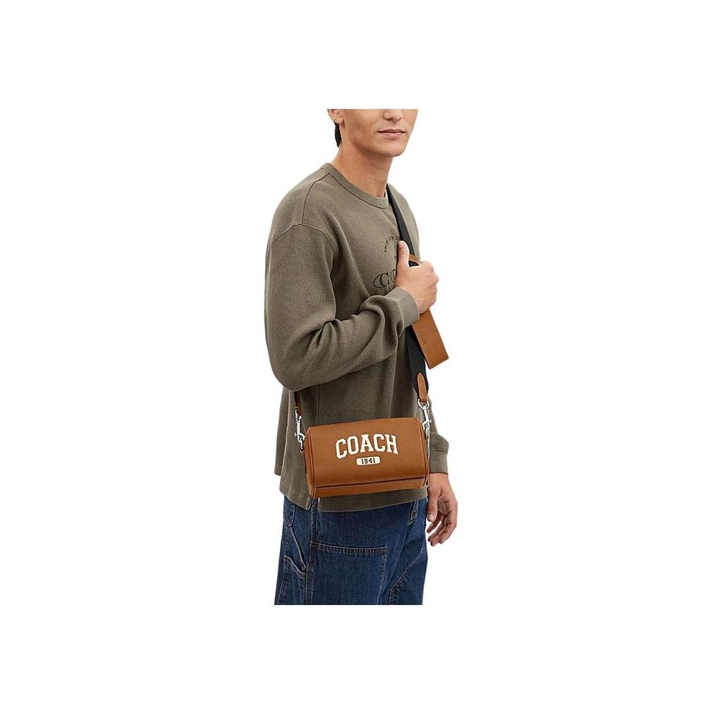 Coach Axel 21 Minimalist Fashion Versatile Leather Shoulder Crossbody Bag Small Women bags Light-Brown CR184-SVQD