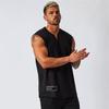 Men's Sportswear Sleeveless T-shirt Men's Workout Cotton V-neck Printed Tank Tops Fitness and GYM Clothing Muscle Vest