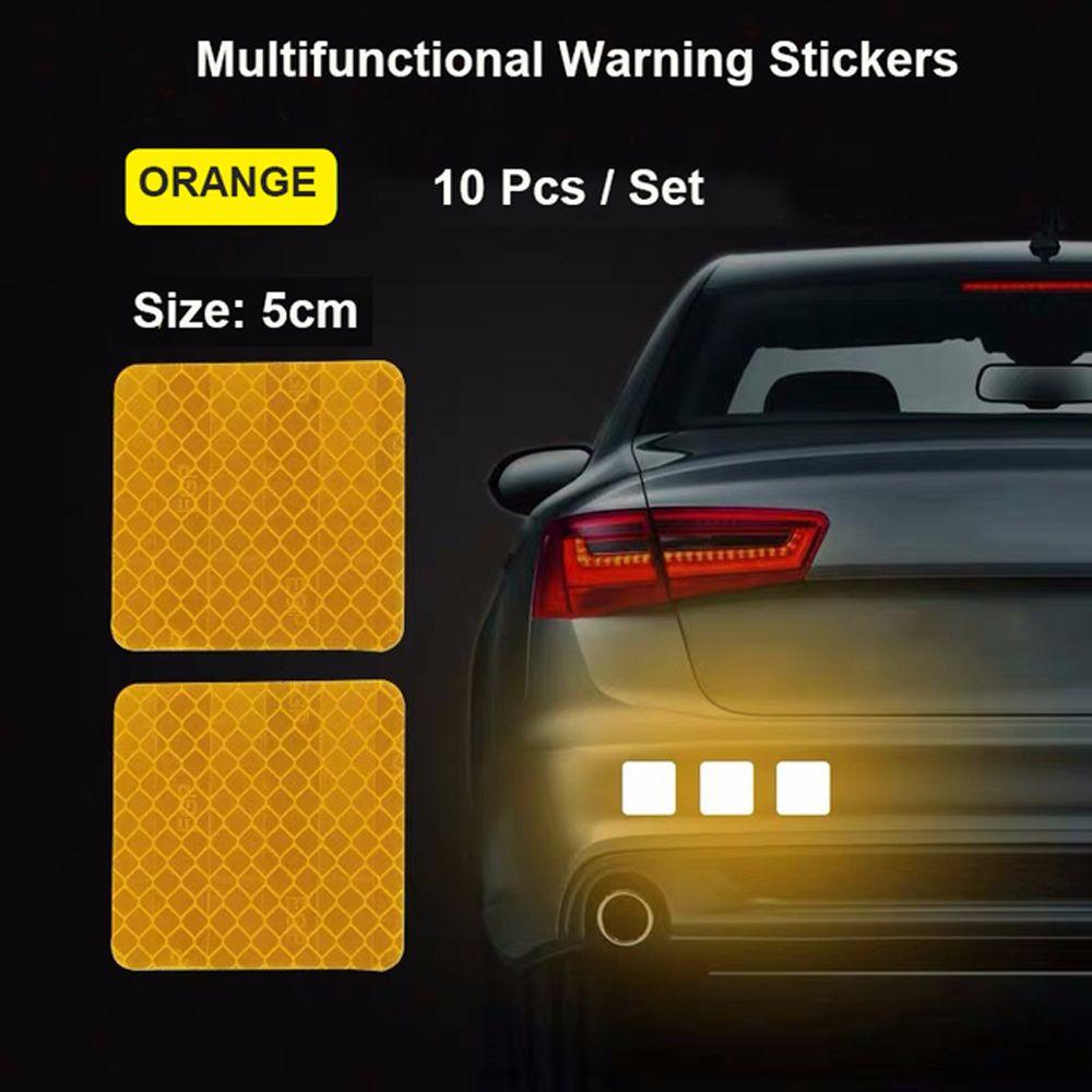 Riding Square Motorcycle Star Safety Sticker Bicycles Car Bumper Stickers Reflective Warning Strip