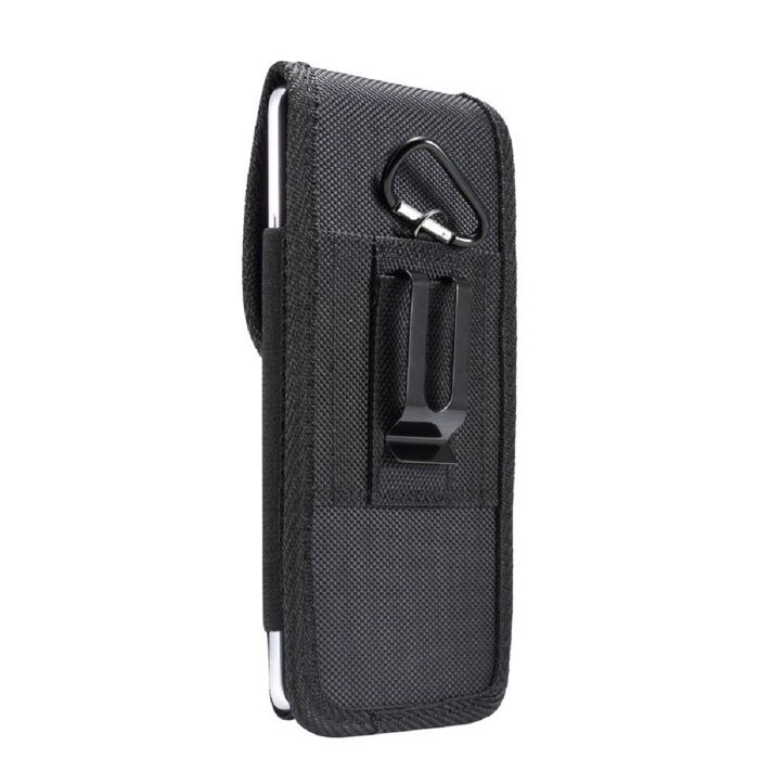 Pour VGO TEL NEW 22 (2022) Étui Housse Ceinture Verticale Cuir Nylon - Noir