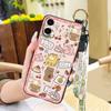 Anti-knock Wristband Phone Case For Samsung Galaxy A07 Fashion Design Wrist Strap Durable Shockproof Soft Case Cartoon