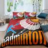Комплект постельного белья для бадминтона, пододеяльник для бадминтона для детей, подростков, мужчин, спортивная тема, чехол для игрока, классный декор для соревновательных игр