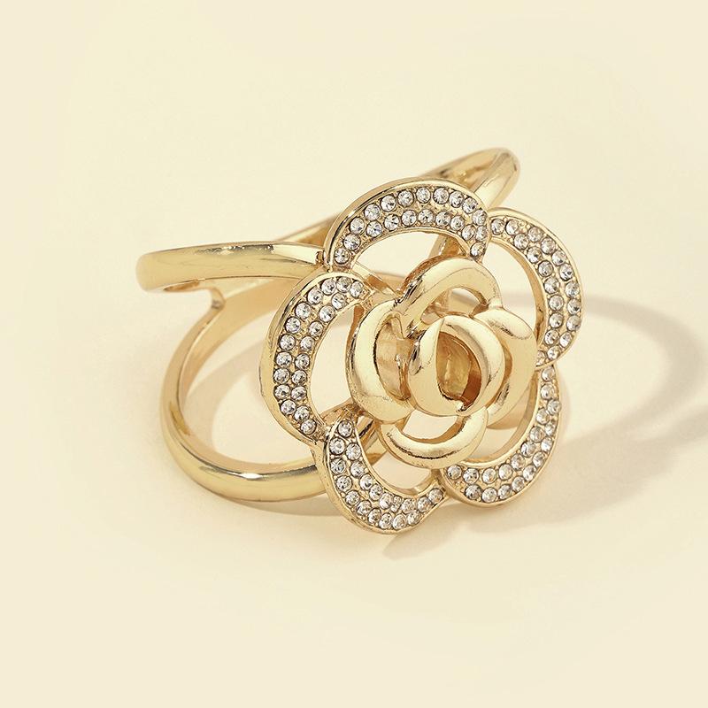 Ретро-огромный цветочный овальный шарф и пряжка для ремня пальто