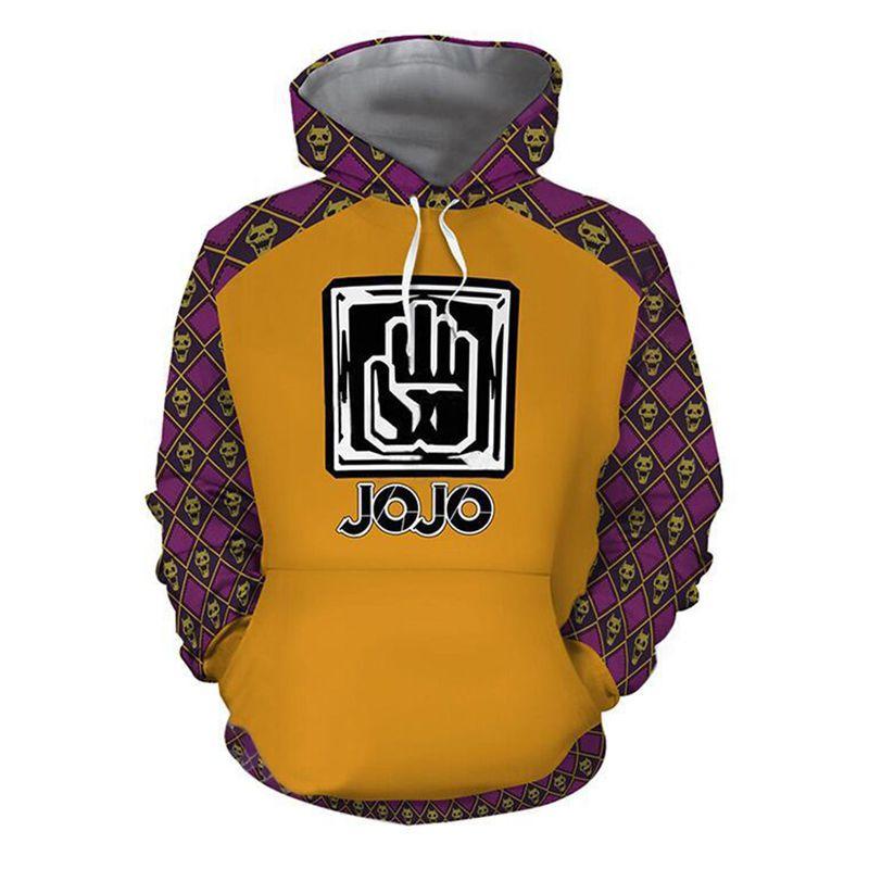 Худи Jojos Bizarre Adventure 3D-принт Толстовка с капюшоном Пуловер Косплей