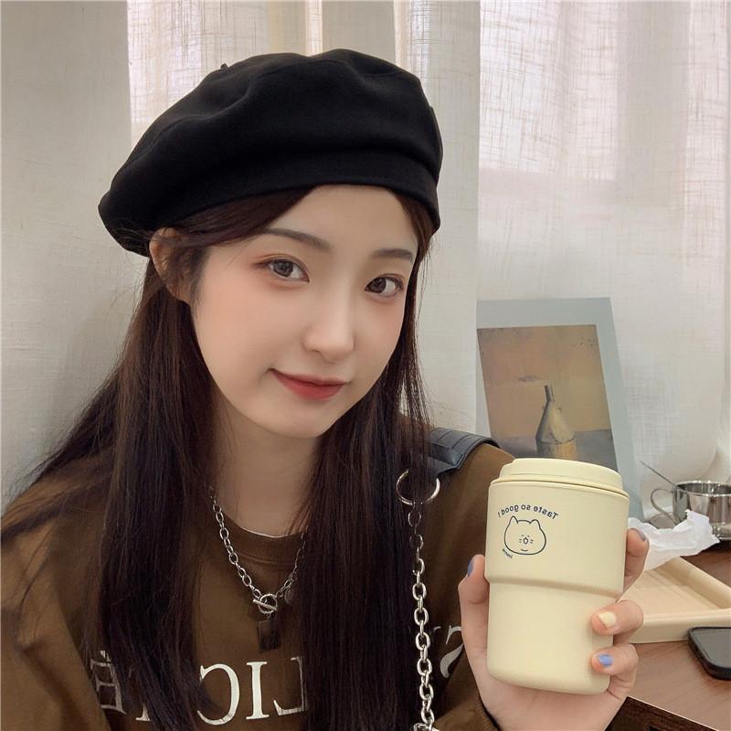 Warm Fashionable And Winter Wool Beret For Women Sweet And Style Cute