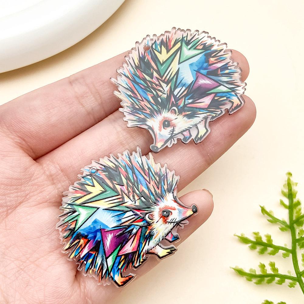 Мультяшная мозаика с животными, акриловый пазл-подвеска для изготовления украшений своими руками