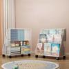 Large Book Library Cart Mobile Iron Document Bookcase Rack Picture Underdesk Storage Bookshelf Holder Children Room Organizer