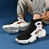 Новые мужские кроссовки с высоким верхом Модные амортизирующие теннисные туфли Дышащие фирменные мужские кроссовки Легкая обувь на толстой подошве