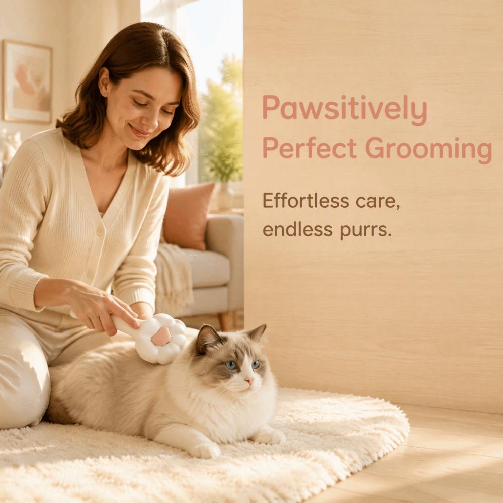 Safe Massage Cat Slicker Brush Self-Cleaning Hair Shedding Brush Pet Grooming Brush for Small Pets
