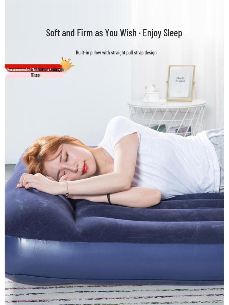 Двухслойная надувная кровать-матрас - Портативная, надувная простыня для дома и улицы