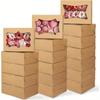 36PCS Cookie Boxes with 3 Style Window, Bakery Treat Boxes for Dessert, Donuts, Cupcakes, Muffins-each Style Has 12pcs