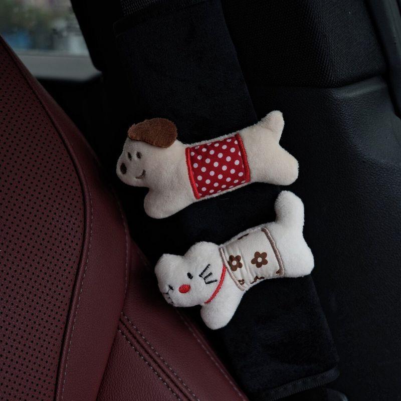 Original Handmade Cute Kitten and Puppy Car Seat Belt Shoulder Protector, Children's Seat Belt Protector