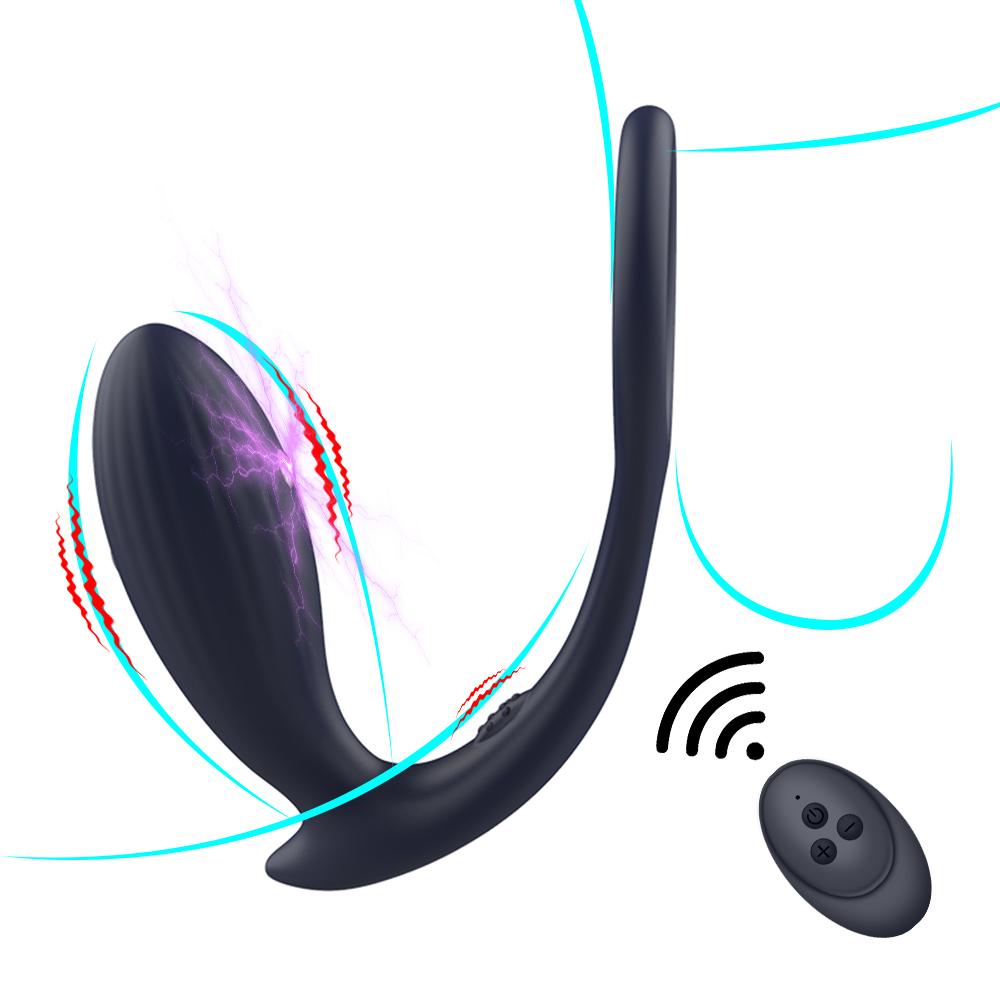 Мужская 7-частотная анальная пробка для точки G и бусины для задней части тела, игрушка-массажер простаты, зарядное вибрационное стопорное кольцо