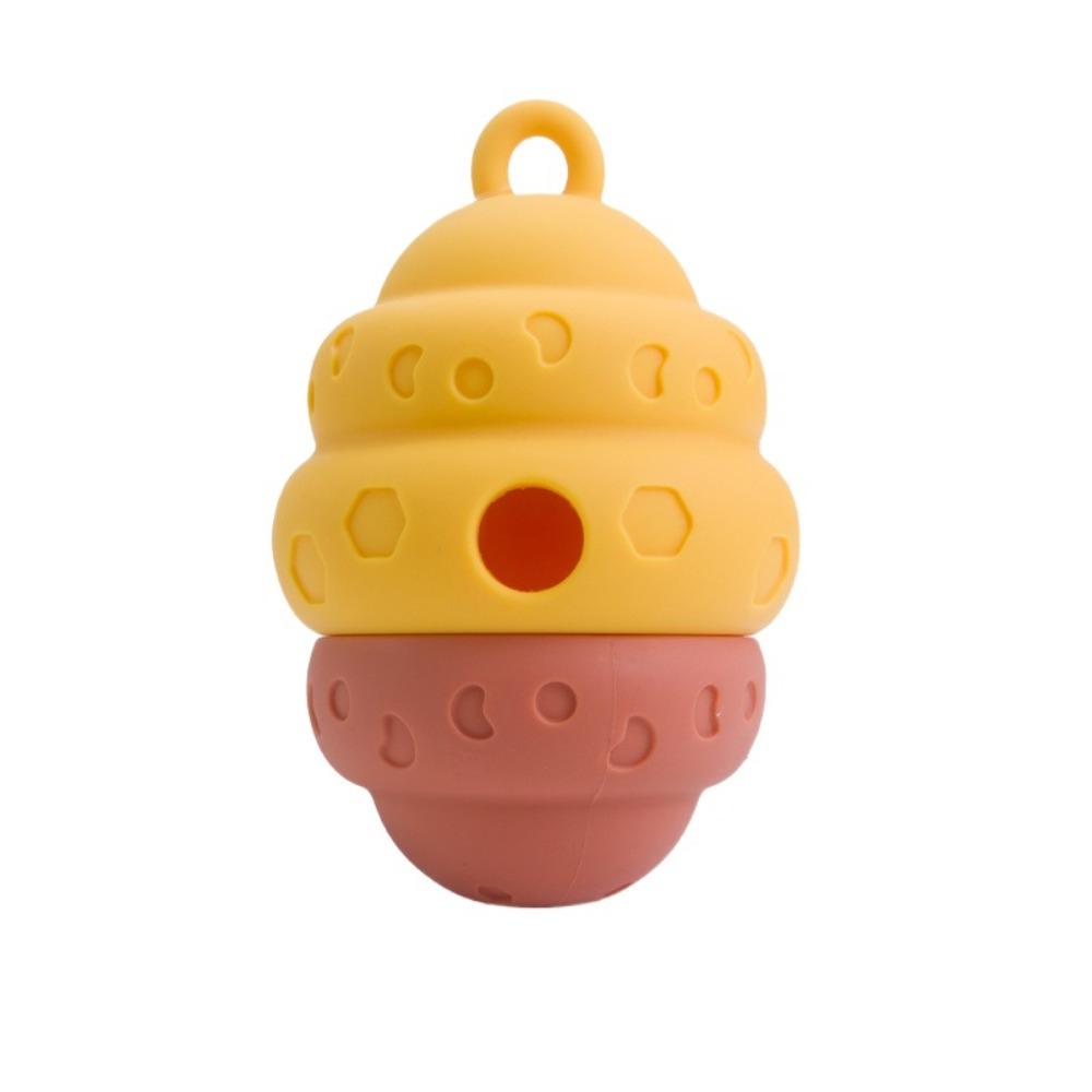 Bite Resistant Feeding Dog Toy Leak Proof Pet Slow Food Bowl Cartoon Pinecone Shape Dog Toy Home