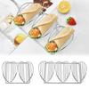 Tortillas Stand Wave Metal Dish Shaped Rack Parties Plate Baking Burritos Restaurants Heart Silver Home Tray Storage Holds Shelf