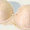 Женский бежевый кружевной бюстгальтер с матовыми прозрачными бретельками, открытыми плечами, открытой спиной, удобный невидимый бюстгальтер для вечернего платья, нижнего белья 70B 75B 80B 85B