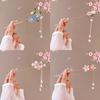 Romantic Chinese Style Hair Accessories For Women Girls Sweet Versatile Flower Tassel Hairpin Simple High-End Hair Stick Gifts