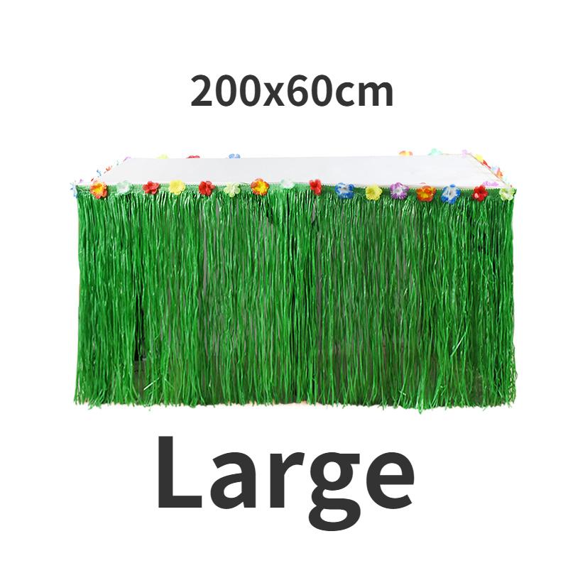 Гавайская юбка для стола из травы с цветами в стиле тропического луау, украшение на день рождения, летние пляжные принадлежности для свадьбы на Гавайях