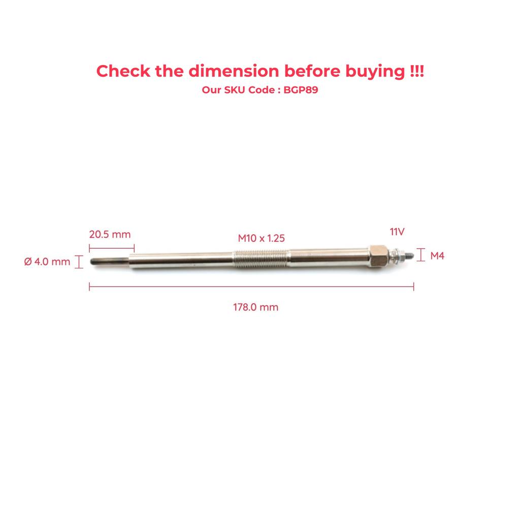 BGP89 1 шт. Свеча накаливания Дополнительный нагреватель 11065 AD200 GN109 для Nissan Almera Navara NP300 Pathfinder Primera X TRAIL 11 В