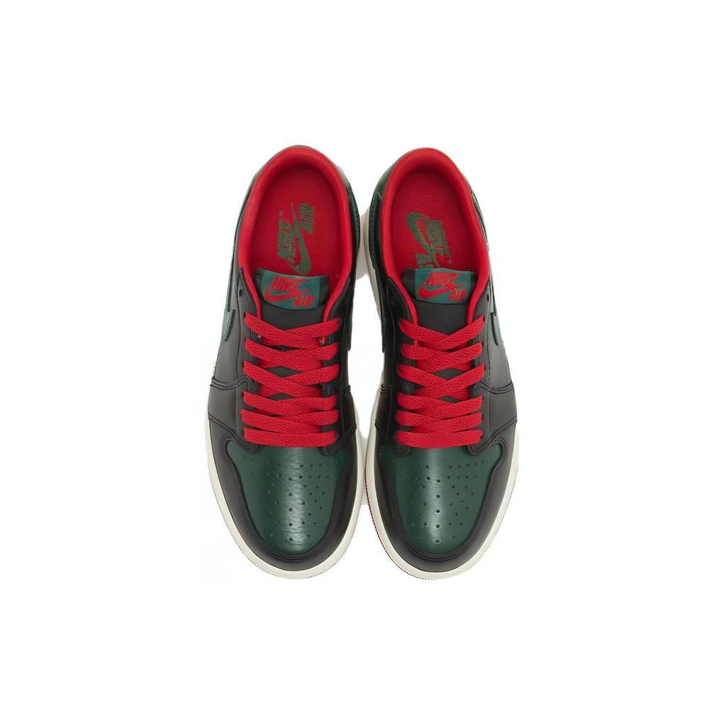 Air Jordan 1 Retro Low OG Black Gorge Green Женские кроссовки Varsity-Red Sail CZ0775-036