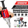 2100W  Handheld Core Drill Wet Concrete Core Drilling Machine 2100W Electric Core Drill Stepless Speed Concrete Diamond