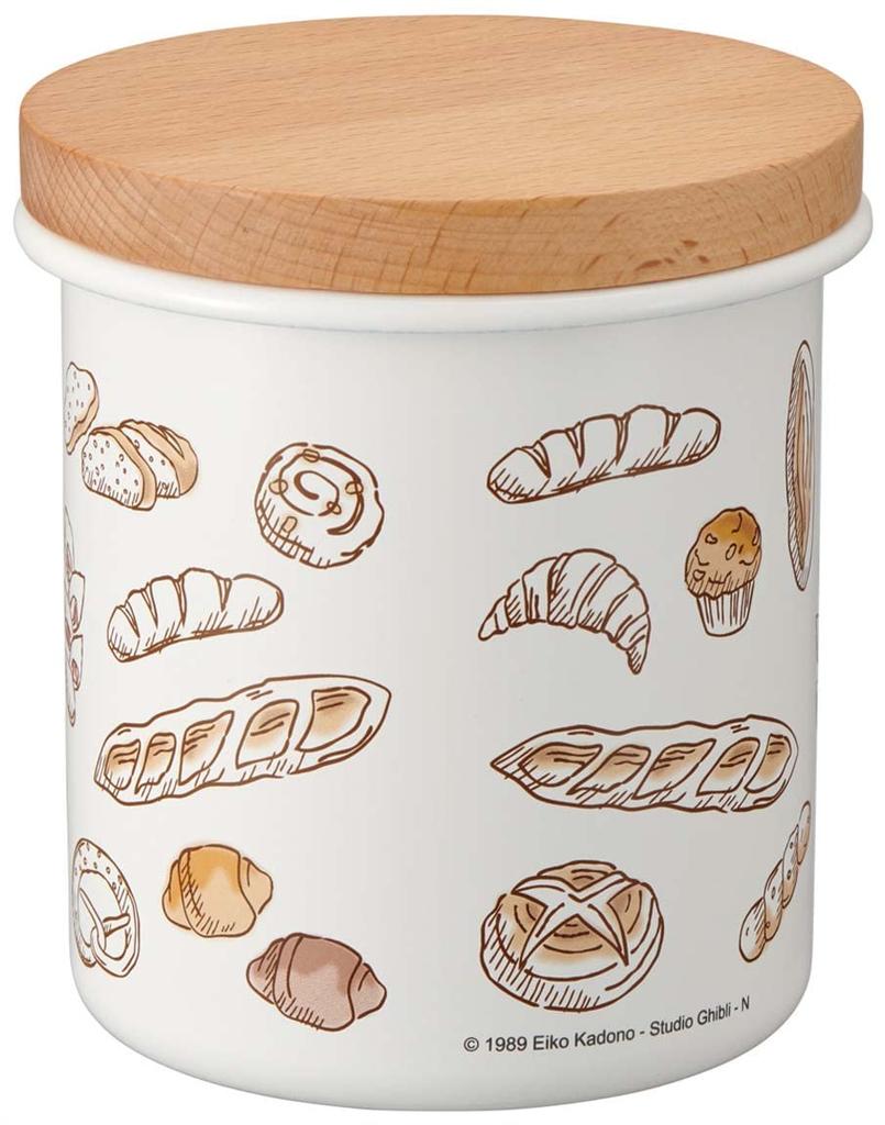 Skater Enamel Wooden Studio Ghibli Delivery Jiji Canister, 750ml, Lid, "Kiki's Service" ENC8-A