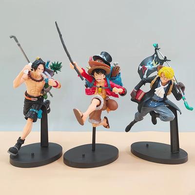 Персонаж One Piece Луффи Три Брата Набор из 3 предметов/Луффи Сааб. Аниме-студия Ace Декор для офиса Детская коллекция Подарок