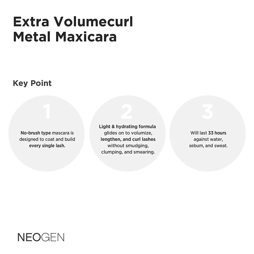 [Neogen Dermalogy] Тушь для ресниц Extra Volume Curl Metal ЧЕРНАЯ / КОРИЧНЕВАЯ 4 мл