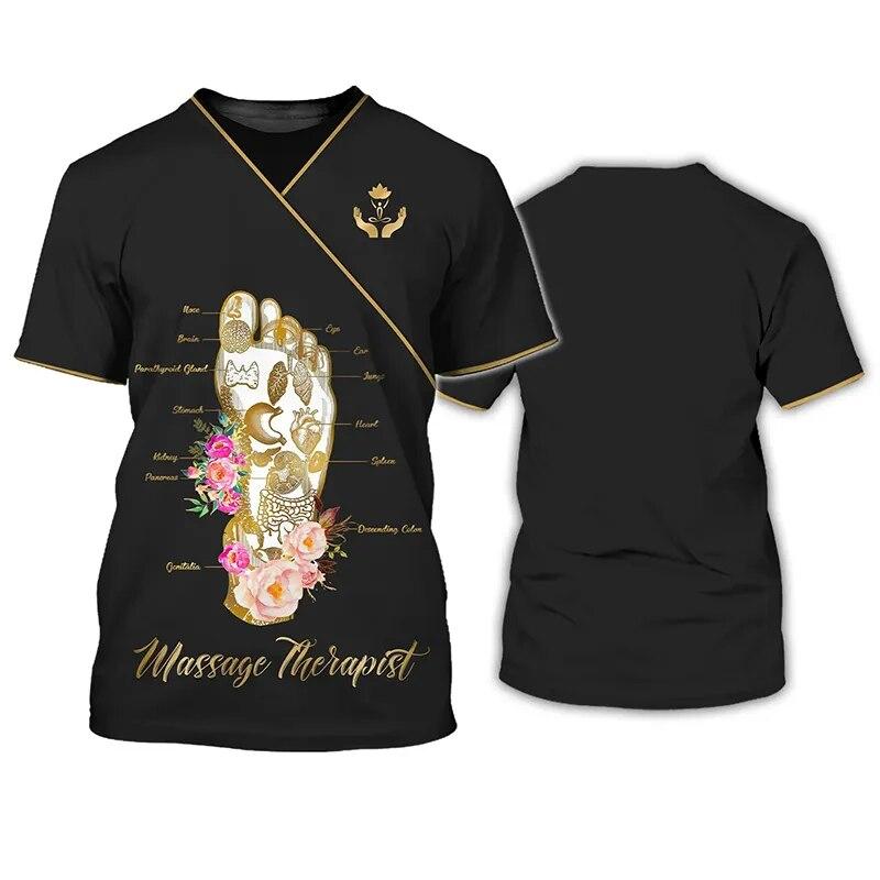 Massage Therapist 3D Print T-shirt Uniform Workwear Woman Men Streetwear T Shirts Harajuku Tees Tops Unisex Oversized Clothing