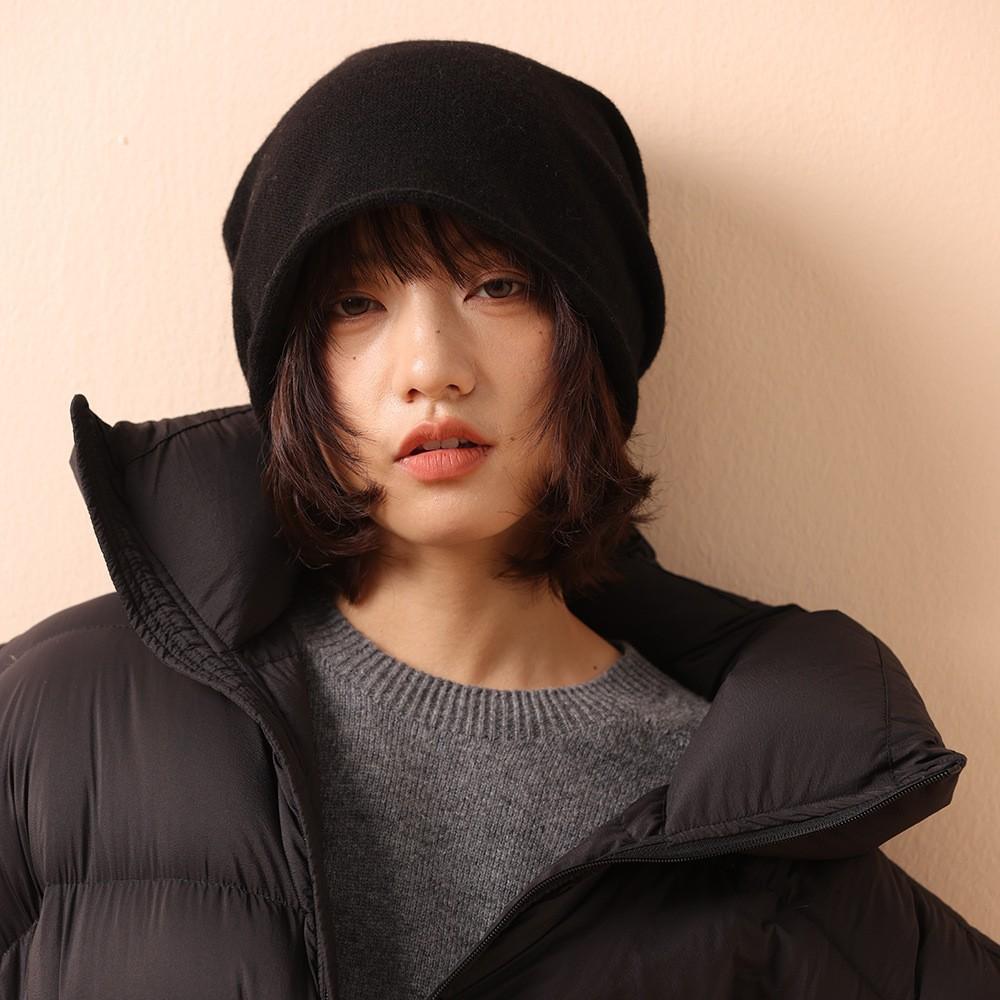 Осень и зима новый 0% шерстяной полосатый вязаный колпак шапка-бини женская модная универсальная теплая шапка