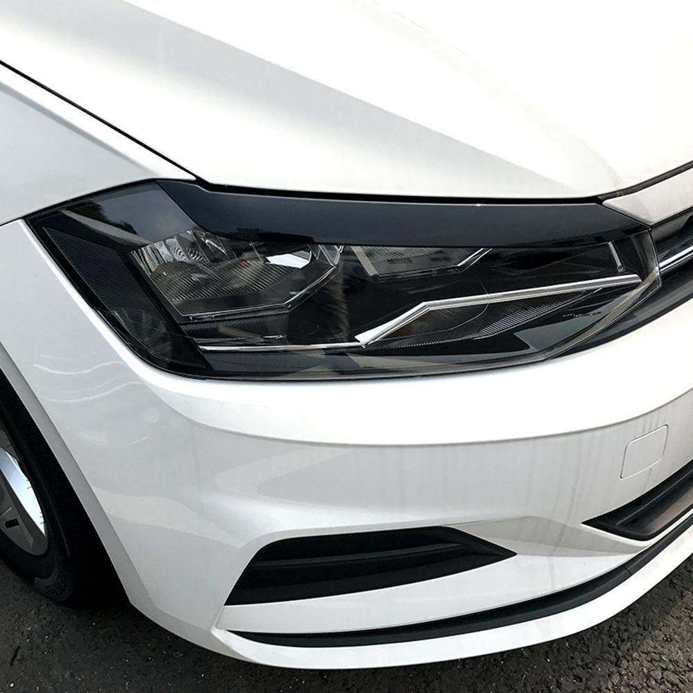 2 шт. Наклейка на брови фары для VW Volkswagen Polo Mk6 2019-2023 Защитная накладка на переднюю фару Аксессуары для стайлинга автомобиля