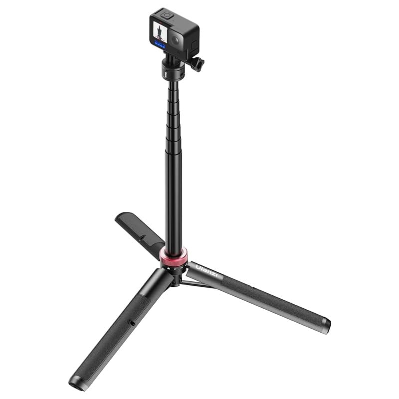 Ulanzi 3113 Telescopic Release Tripod for GoPro Action Cameras Hero Go-Quick 1.4m Tripod/Quick (GoPro 11/10/9/8/7/Max/Fusion/Action/Insta360)